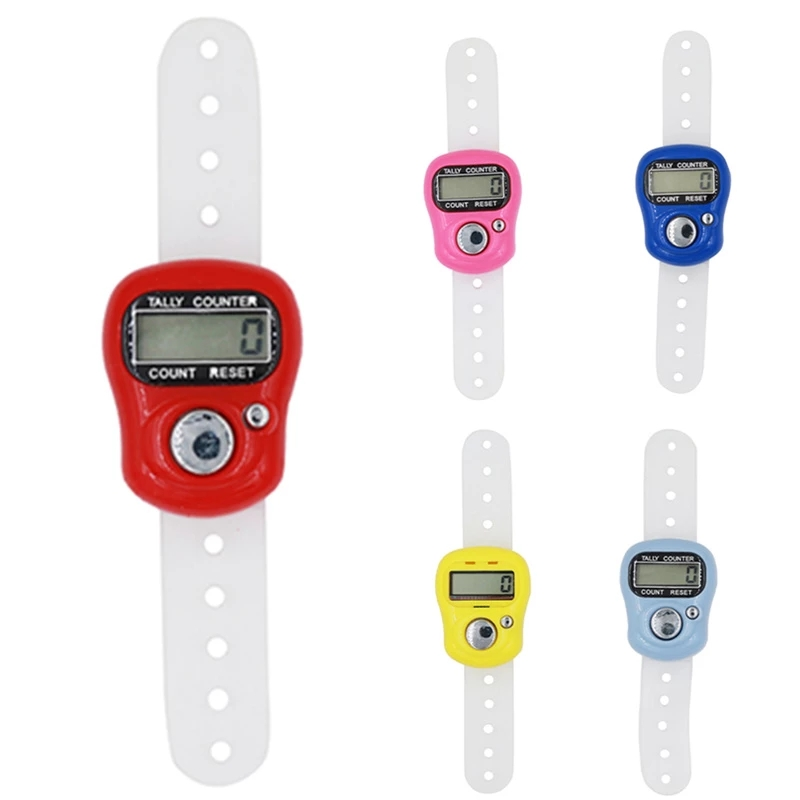 Portable Electronic Digital Counter Mini LCD Hand Held Finger Ring Tally Counter Stitch Marker finger tally counter