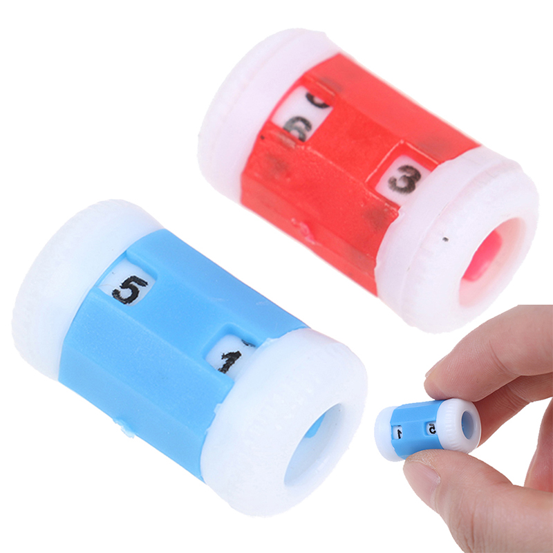 One-Stop Service Random Color Plastic Knit Knitting Needles Row Counter 2.2*1.2cm finger tally counter