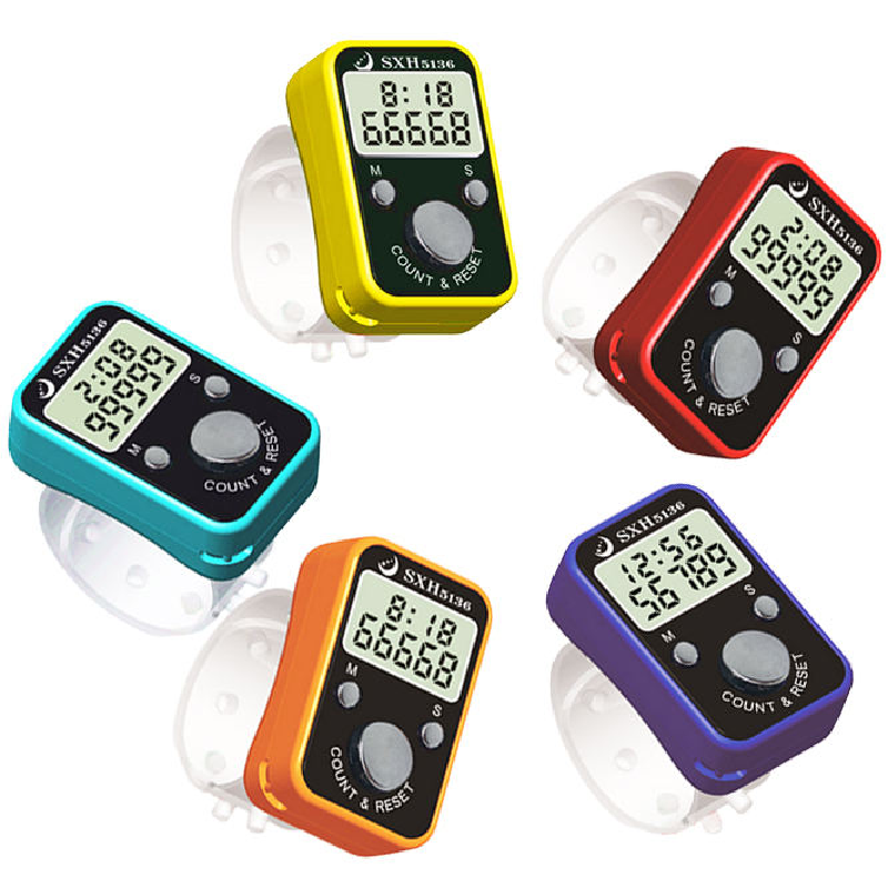 Lcd Finger Hand Tally Counter Digital Handheld Tally Counter With Time Display Mini Finger Counter