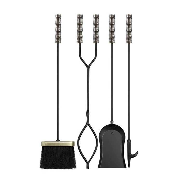 Good Quality Fireplace Tools Accessories Set Indoor Wrought Iron Fire Set