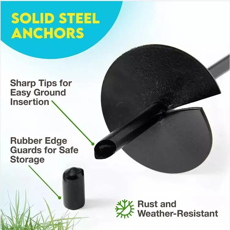 Different Size Ground Anchor Kit metal Heavy Duty Long Ground Anchor Kit