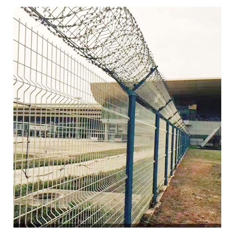 Airport Fence Security Anti-climb barrier Concertina Razor Barbed Wire Fencing airport pvc coated fence