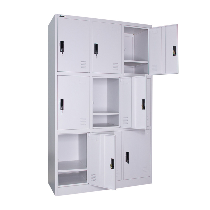 Luoyang CBNT Furniture personal locker Three line nine doors steel Cabinet outdoor locker