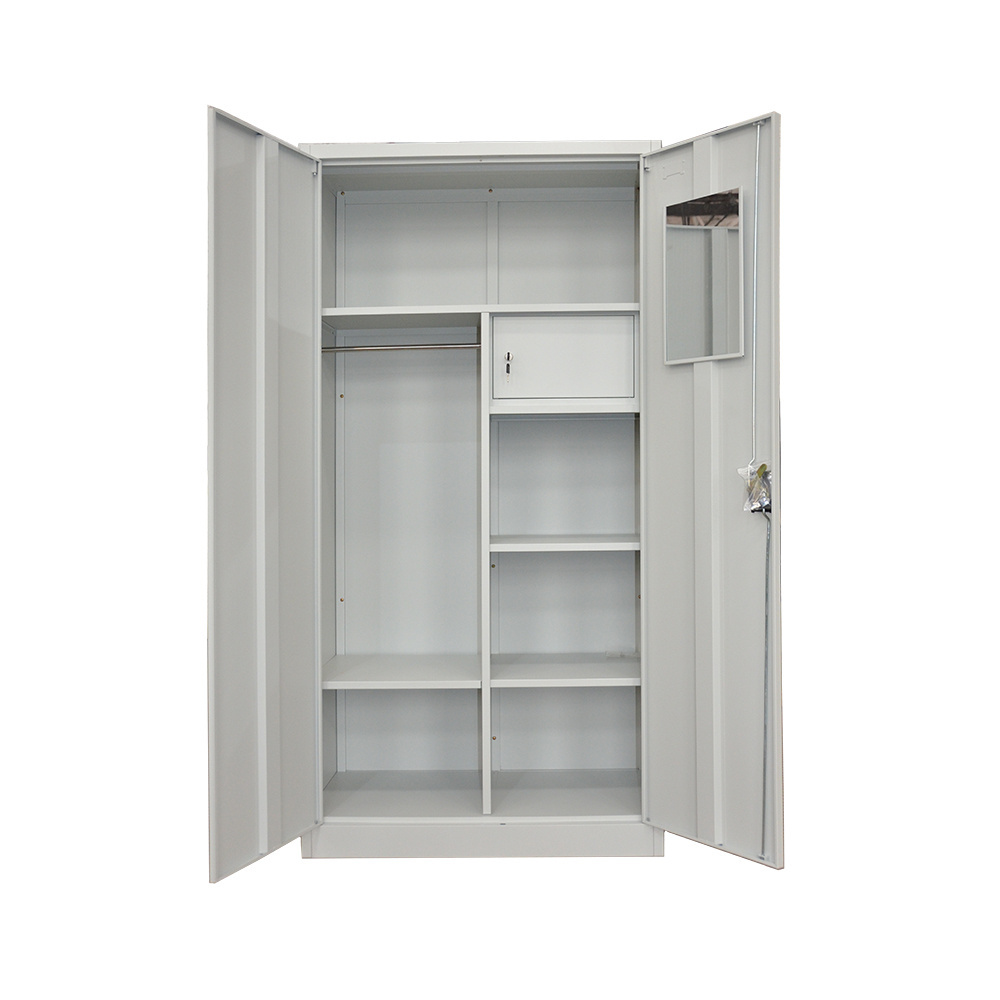 Office Stainless Metal Wardrobe Steel Storage Cabinet Clothes Locker