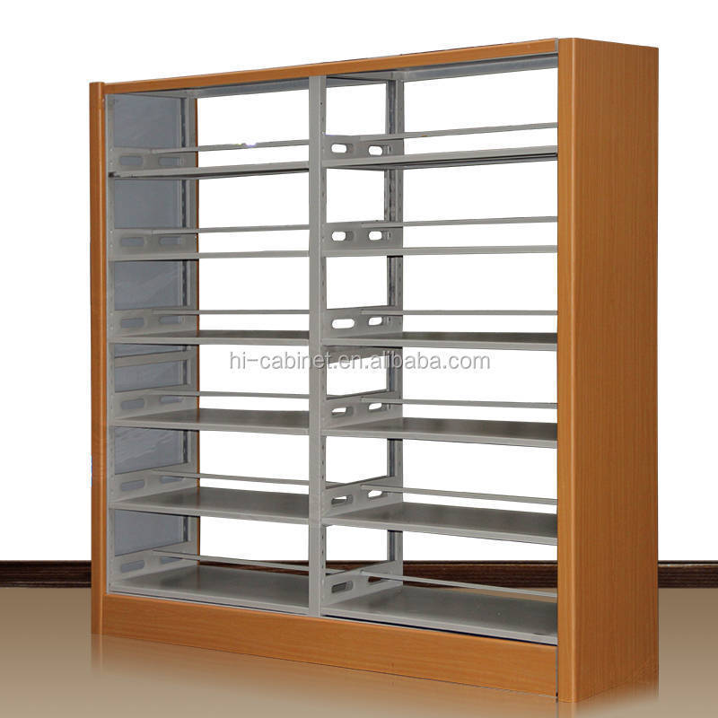 High Quality Library Furniture Used Library Bookcases Metal Manufacturer Industrial Stainless Steel RAL Storage Books Knock-down