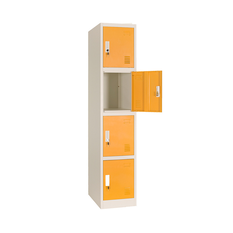 Steel Furniture Multi Tier Metal 4 Doors Office Cabinet Metal Locker