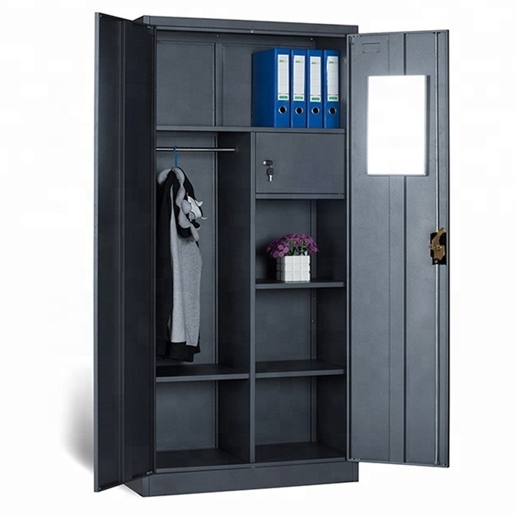 2 Door Clothing Home Furniture Metal Wardrobe