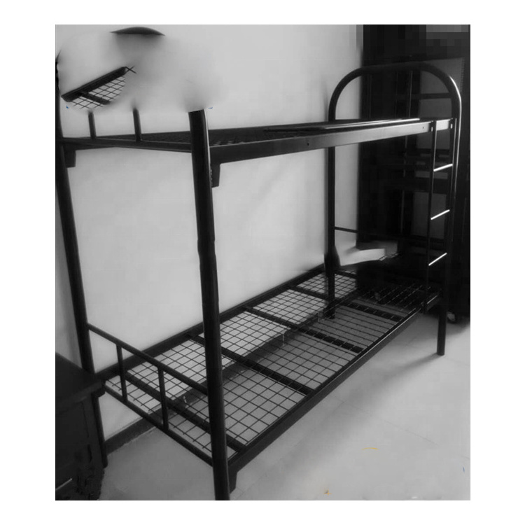 Dormitory Bunk Bed Cheap Eco-feiendly School Used Metal Bedroom Furniture Industrial Metal Double Bunk Bed with Desk and Locker