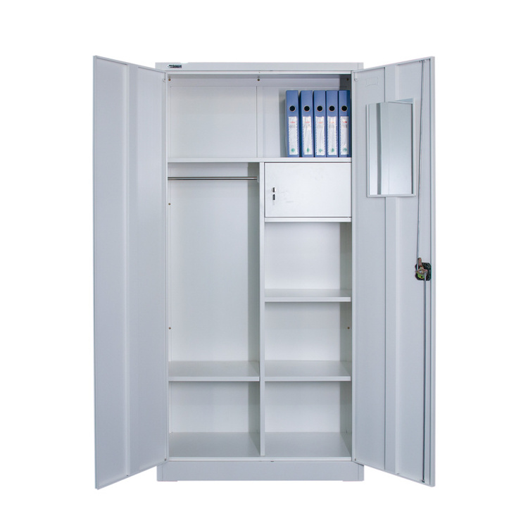 Office Stainless Metal Wardrobe Steel Storage Cabinet Clothes Locker