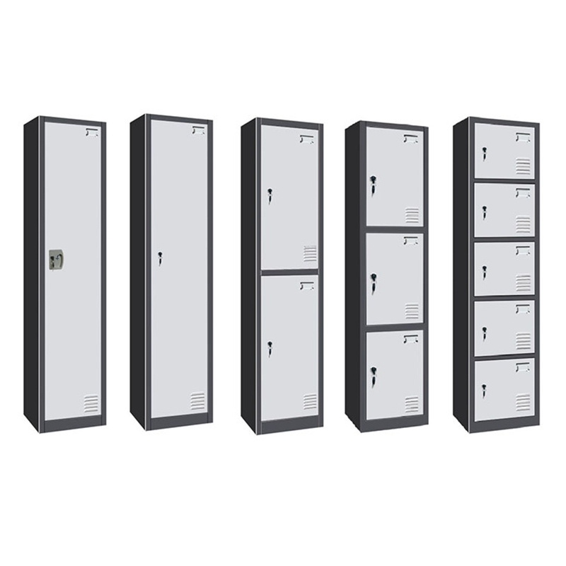 Steel Furniture Multi Tier Metal 4 Doors Office Cabinet Metal Locker