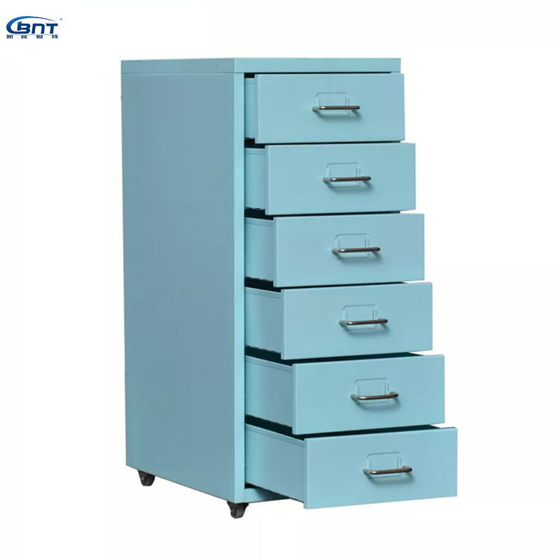 Office furniture metal mobile filing cabinet drawer units under the desk