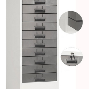 Luoyang CBNT metal furniture steel 10 drawers small file cabinet / colorful beside storage cabinet