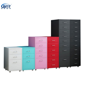 Office furniture metal mobile filing cabinet drawer units under the desk