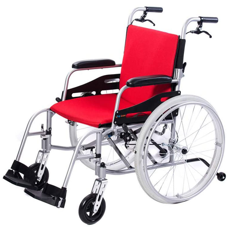 Lightweight Portable Folding Transport Medical Chair Manual Wheelchair with Travel Bag