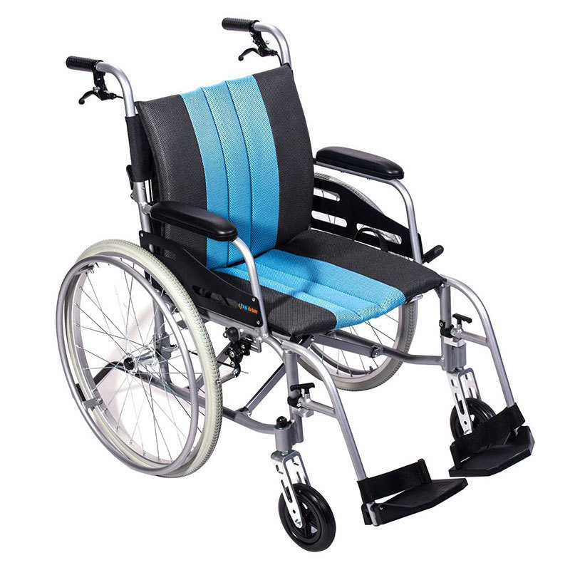 Lightweight Portable Folding Transport Medical Chair Manual Wheelchair with Travel Bag