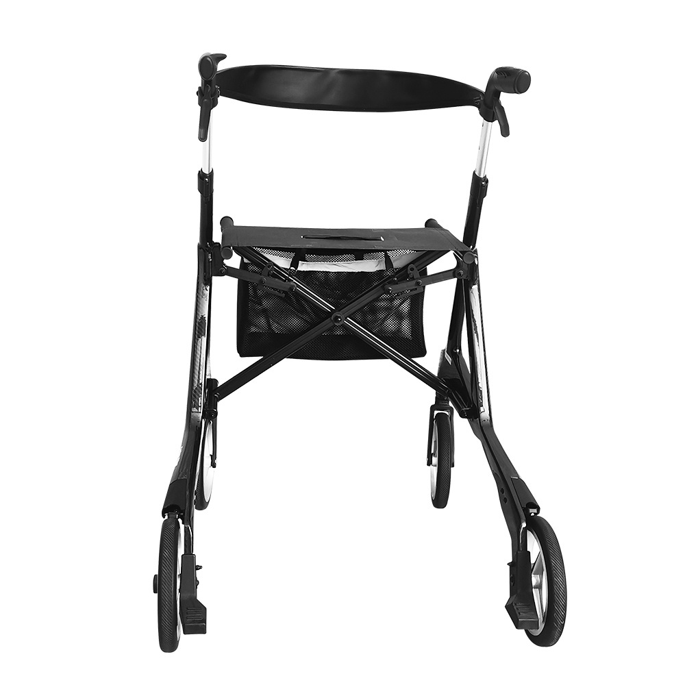 Hot Selling Rollator Walker Folding Large Capacity Outdoor Carbon Fiber Rollator Elderly