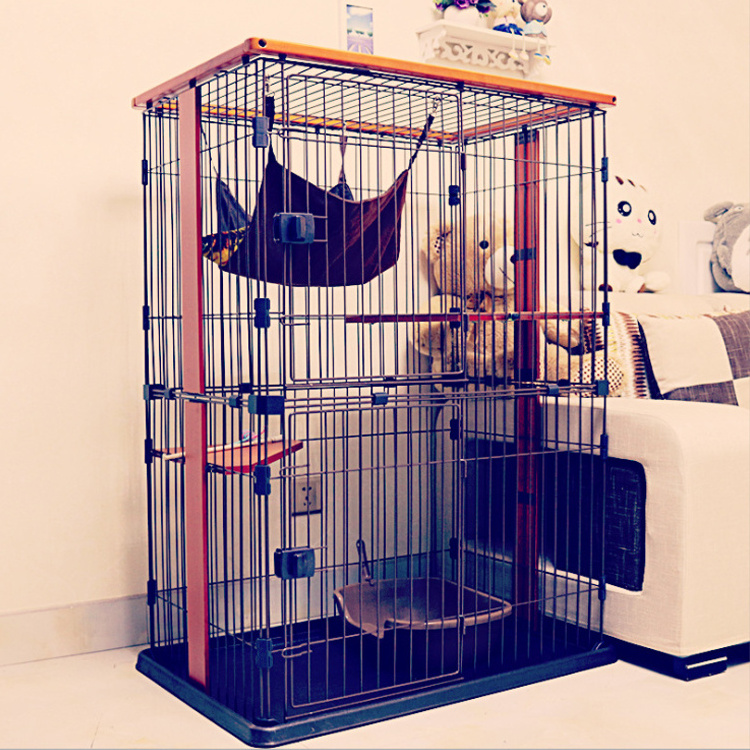 Cheap Large Cat Cage Villa Stainless Steel Luxury Big 3 Layer Cat Cage