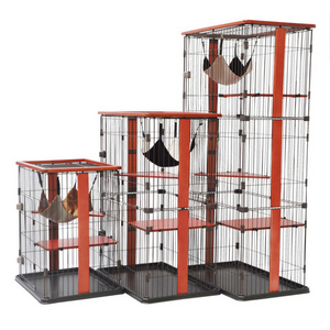 Cheap Large Cat Cage Villa Stainless Steel Luxury Big 3 Layer Cat Cage