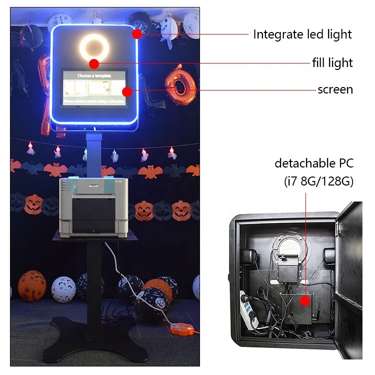 Interact Diy dslr Selfie Kiosk Photo Booth Shell Price Portable Photobooth Box Photo Booth Machine Supplier with Printer