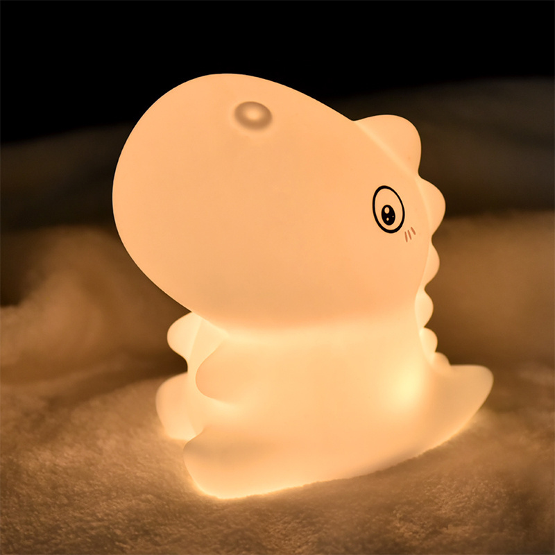 Child Night Light Led Silicone Bedroom Lamp Light Dinosaur Kids LED Night Lights for Kids With Multiple Colors Rechargeable Type