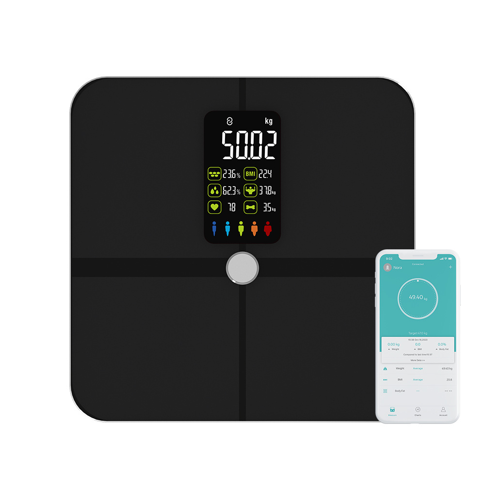 High Precision LCD Display Commercial 40 kg Electric Digital Smart Body Weighing Fat Scale