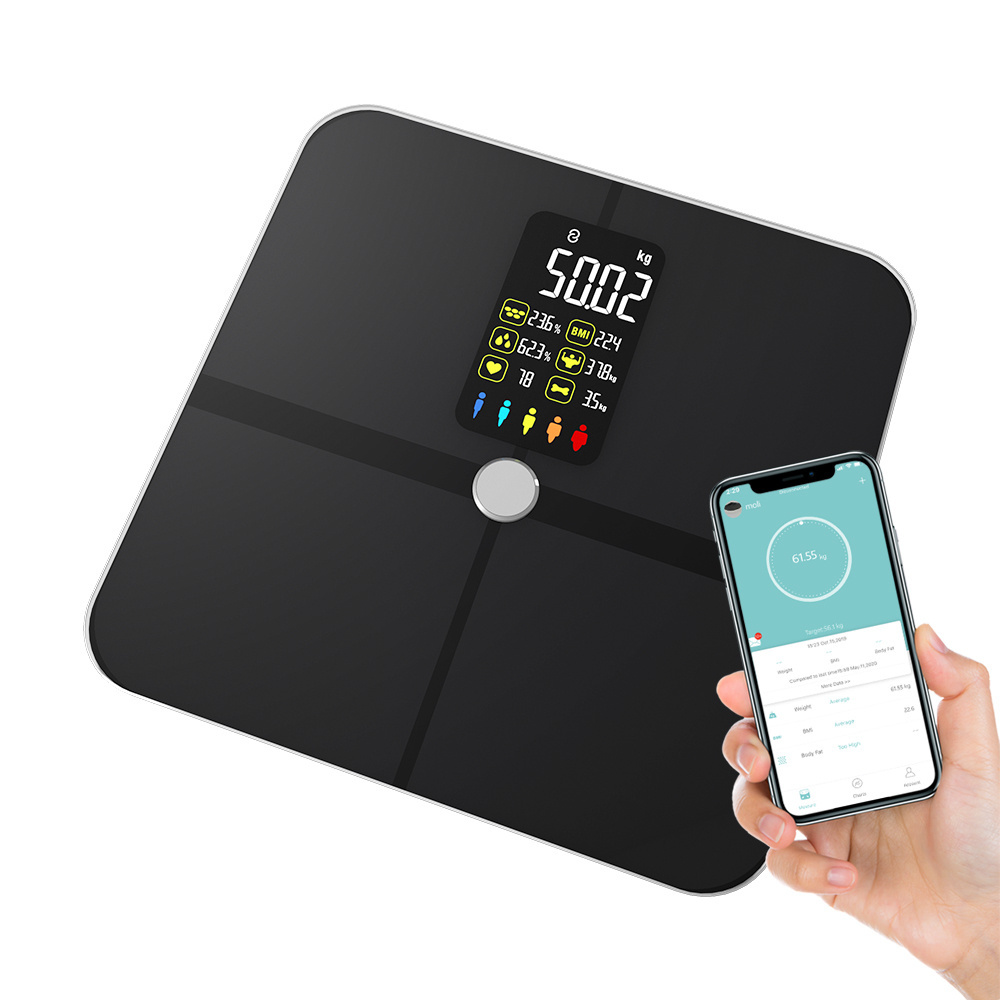 High Precision LCD Display Commercial 40 kg Electric Digital Smart Body Weighing Fat Scale