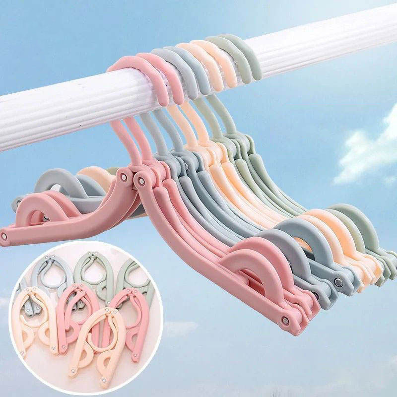 Portable Folding Coat Hangers Plastic Hangers, Travel Accessories Clothes Drying Rack for Travel