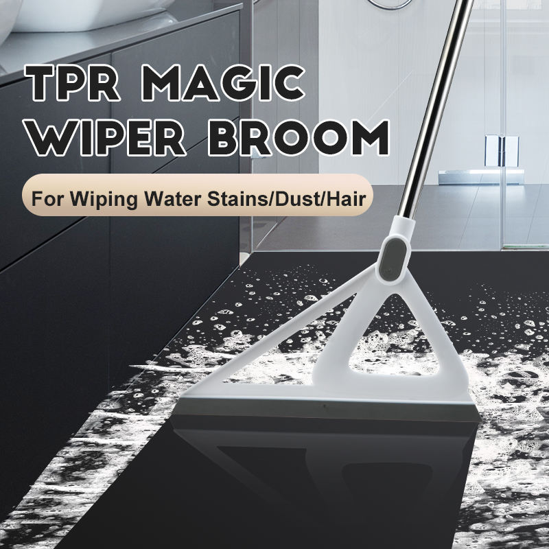 Magic Broom Sweeper Squeeze Silicone Broom Wash Floor Clean Tools Scraper Pet Hair Non-Stick Sweeping