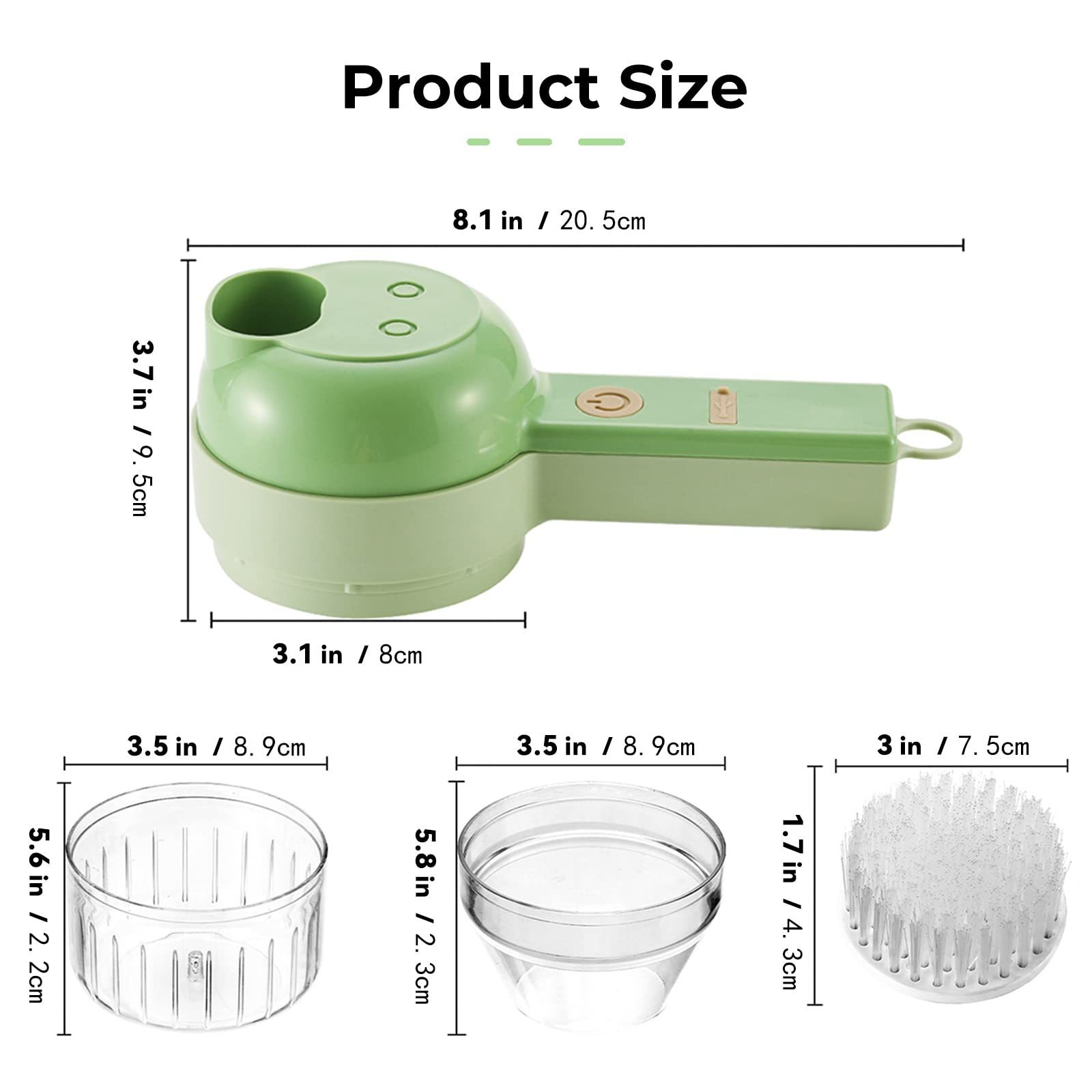 4 in 1 Handheld Electric Vegetable Cutter Set