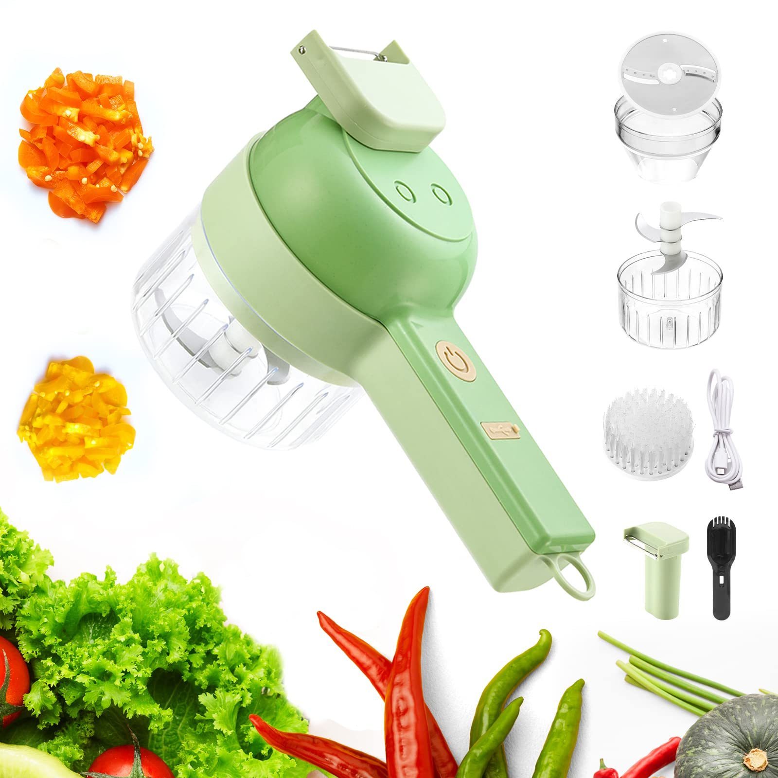 4 in 1 Handheld Electric Vegetable Cutter Set