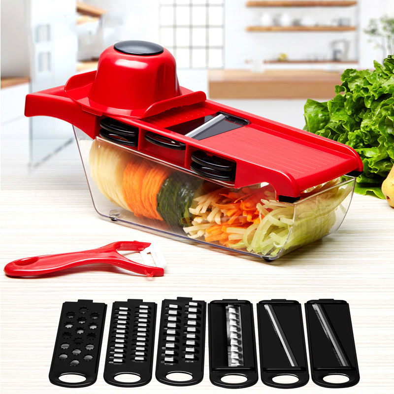 Multi Purpose Food Vegetable Slicer/Chopper ,6 in 1  Slicer, Potato Peeler,Carrot Grater Kitchen tool grater