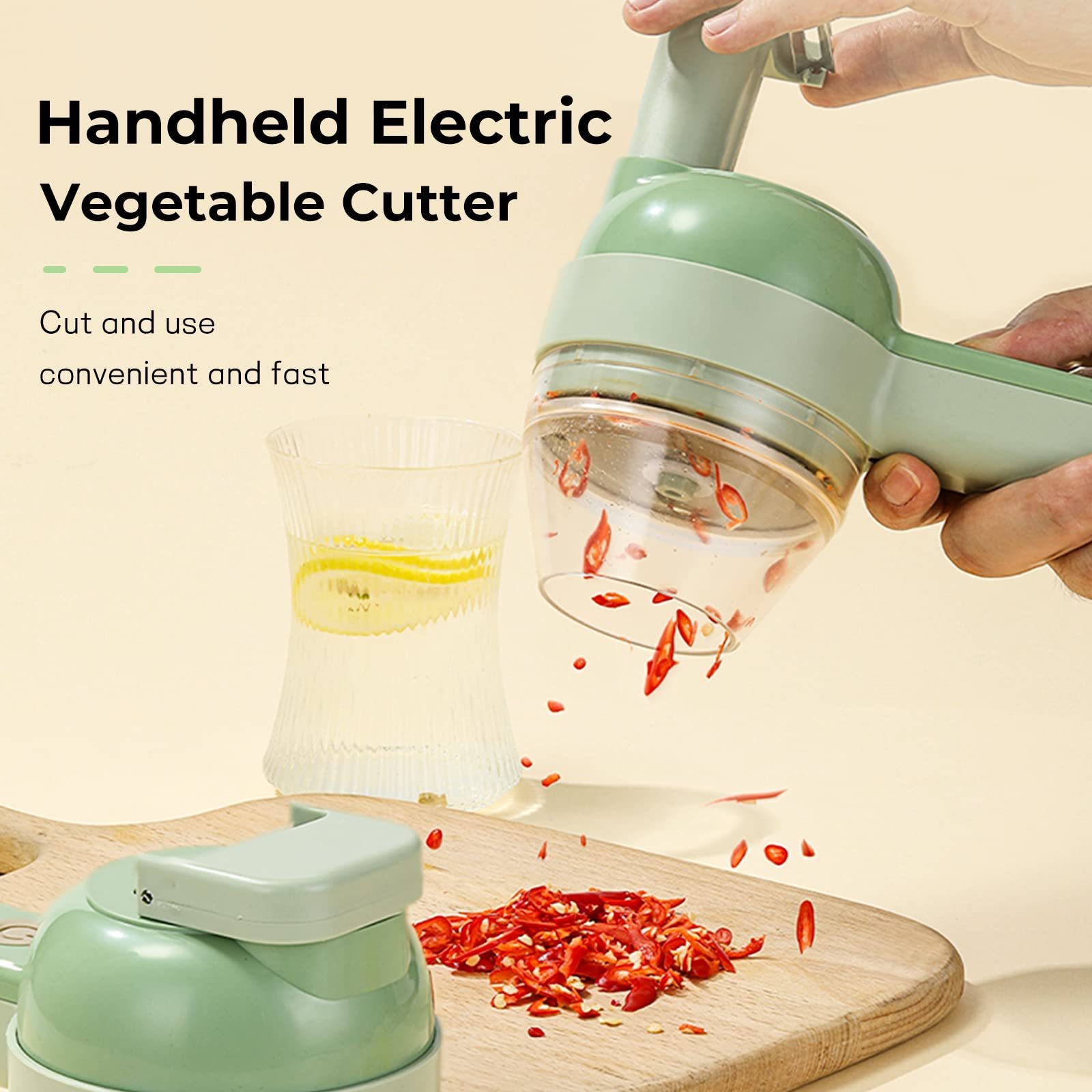 4 in 1 Handheld Electric Vegetable Cutter Set