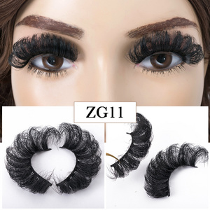 Wholesale Eye lashes dramatic 25Mm Mink Curling Eyelashes 20-25mm 5D 6D Mink Eyelashes fluffy lashes