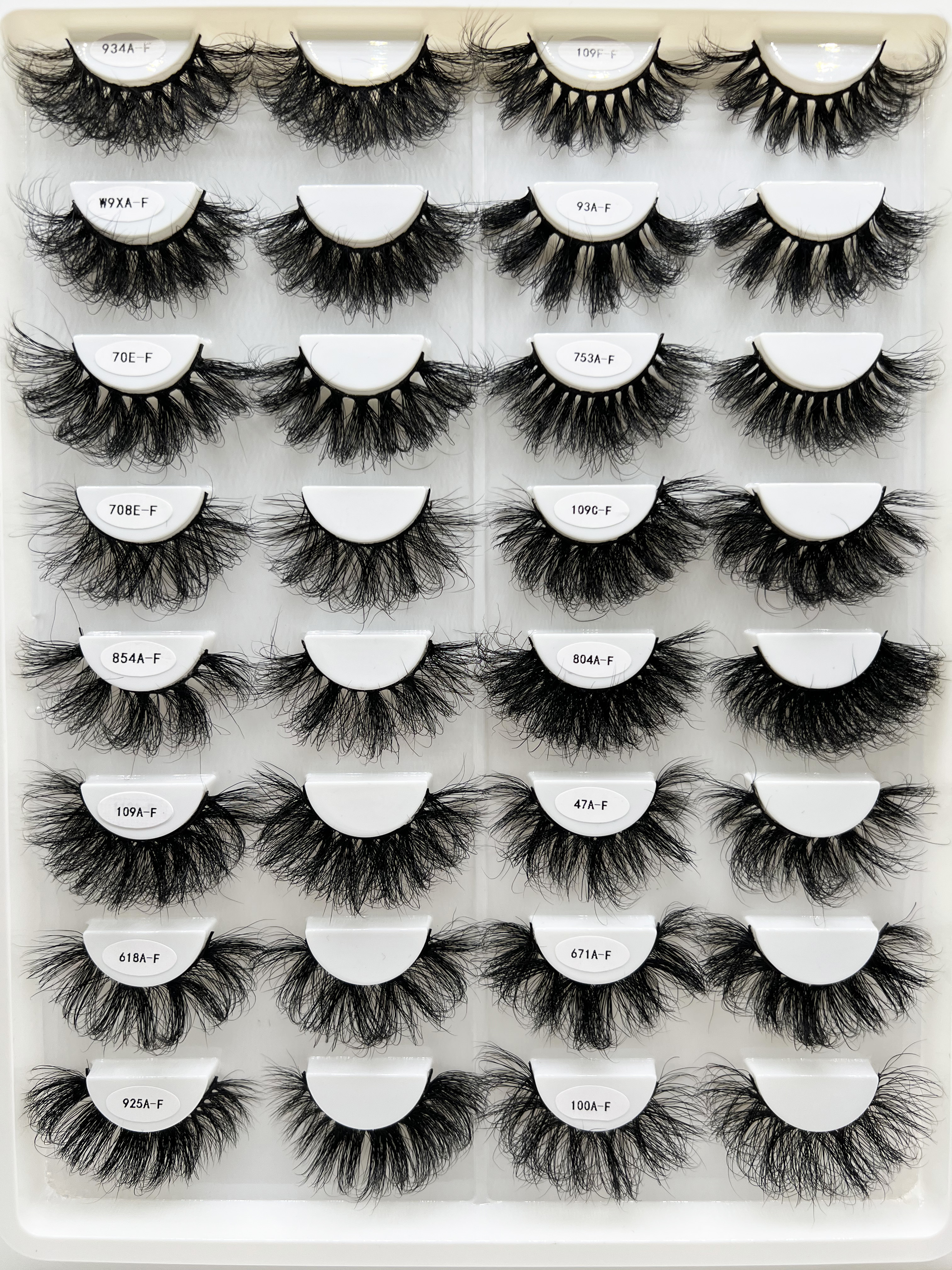 Wholesale Eye lashes dramatic 25Mm Mink Curling Eyelashes 20-25mm 5D 6D Mink Eyelashes fluffy lashes