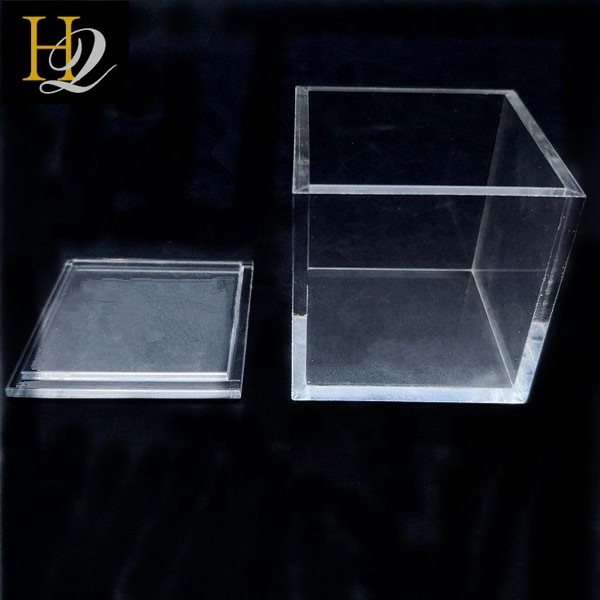 Wholesales Custom Clear Square Acrylic 5-sided Box Small Box with Lid