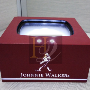 Acrylic led single wine beer display stand/ liquor bottle glorifier display