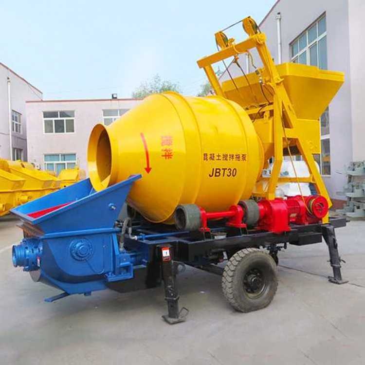 Factory Provide Mobile Concrete Mixer Pump Diesel JBT30 Concrete Pump With Mixer