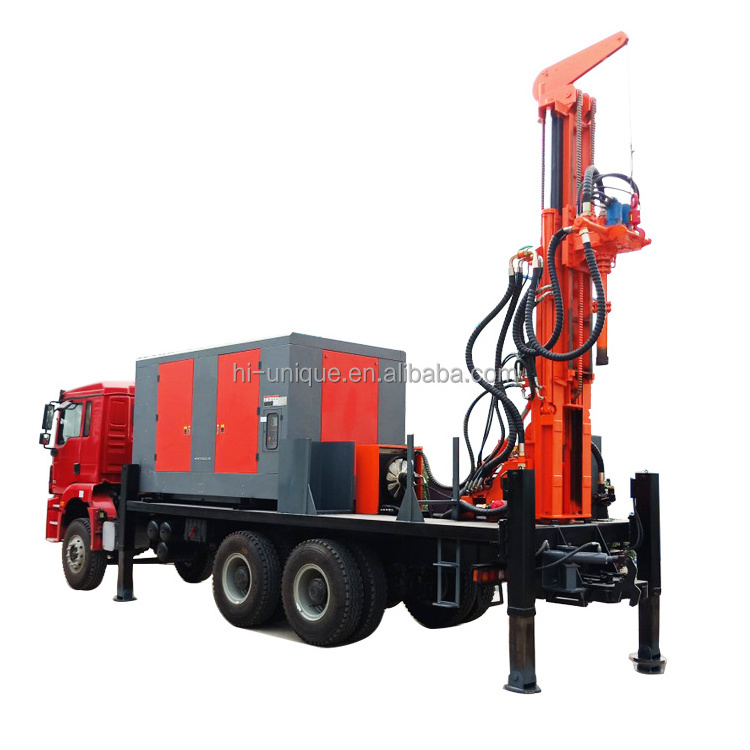 600m water well drilling truck water well drilling rig machine with air compressor