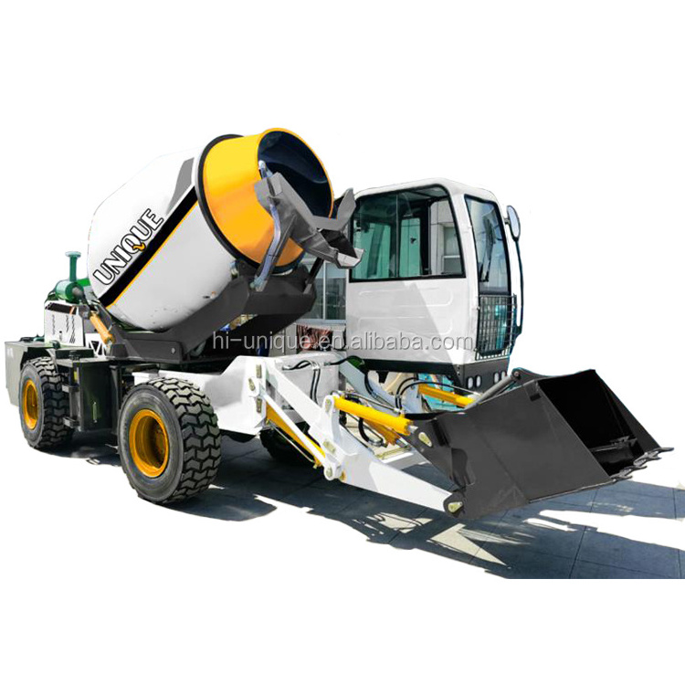 hot sale china 1.2 cbm 2m3 self loader 3.5 cbm self feeding mobile concrete mixer truck for sale