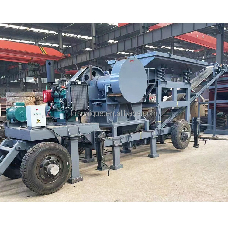 High Quality Small Portable Rock Stone Crushing Machine, Granite Basalt Marble Mini Crusher, Mobile Jaw Crusher Diesel Engine