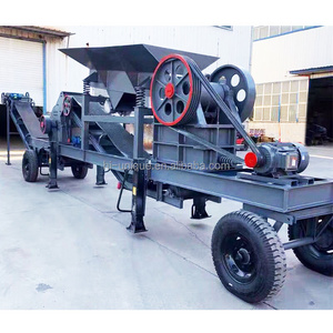 High Quality Small Portable Rock Stone Crushing Machine, Granite Basalt Marble Mini Crusher, Mobile Jaw Crusher Diesel Engine