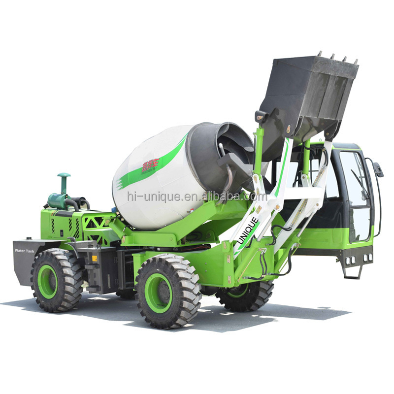 factory price automatic wheel self loading truck mobile 3 yard concrete mixer in usa