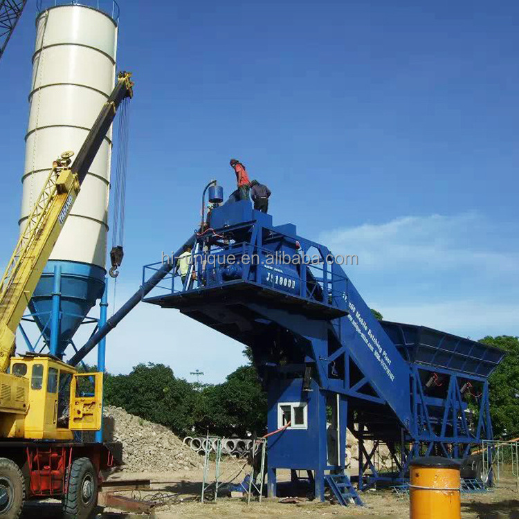 Portable ready mixed batch cement wet mix precast mixing concrete machinery layout mobile concrete batching plant price for sale