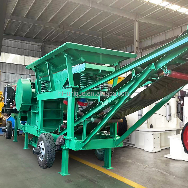 High Quality Small Portable Rock Stone Crushing Machine, Granite Basalt Marble Mini Crusher, Mobile Jaw Crusher Diesel Engine