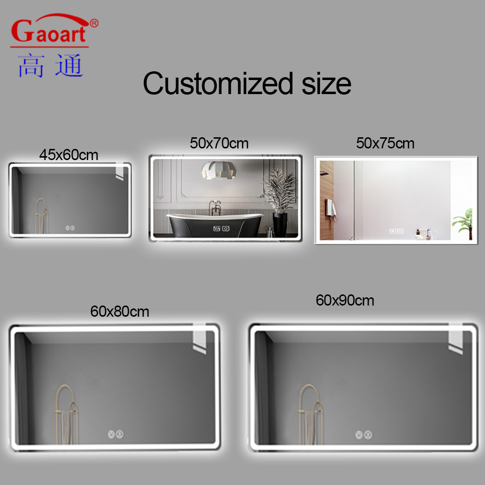 New Design Stick Stand Decorative Mounted Bathroom Home Modern Bath Large Wholesale Decor Wall Mirror With Led Light