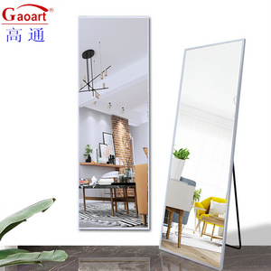 High Quality Ornate Floor Wall Bathroom Toilet Full Length Silver Shower Nordic Sticker For Salon Mirror