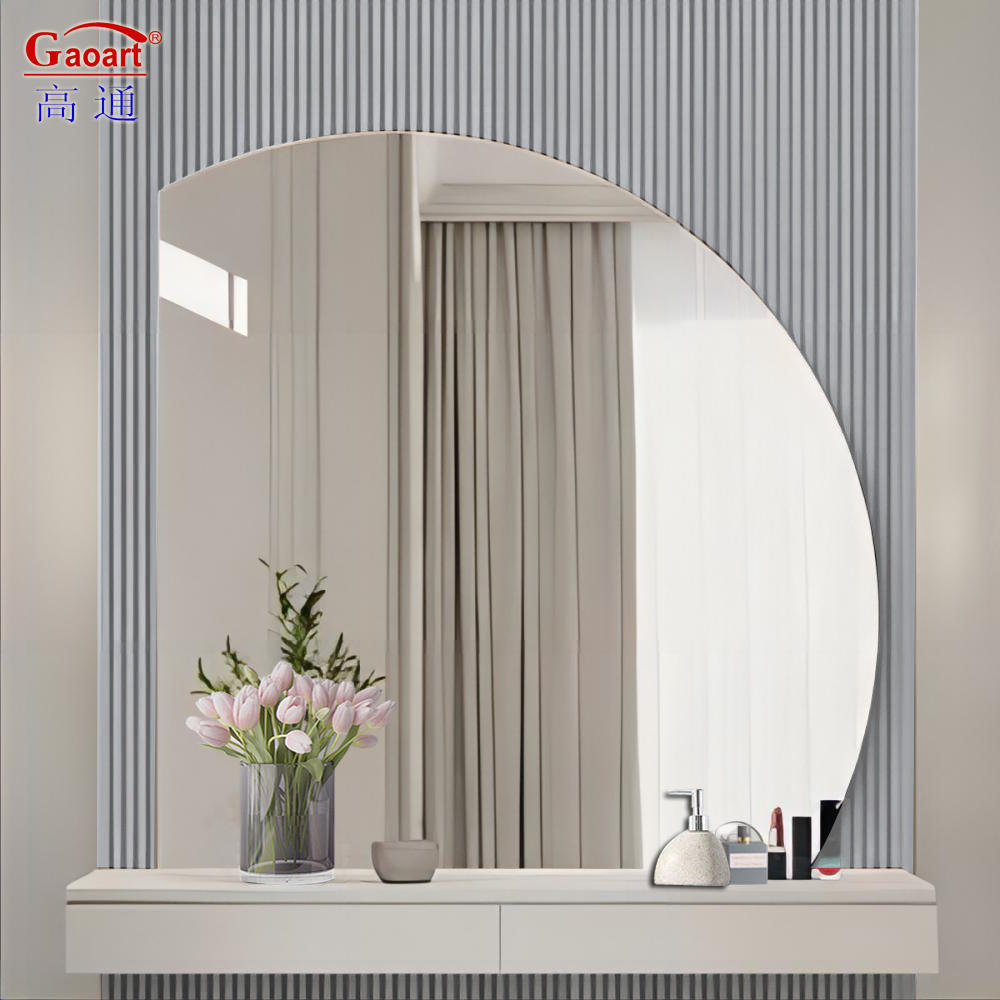 Hot Selling Wholesale Full Length Silver Shaving Metal Hotel Bathroom Home Decor Bevel Beveled Glass Sticker Mirror