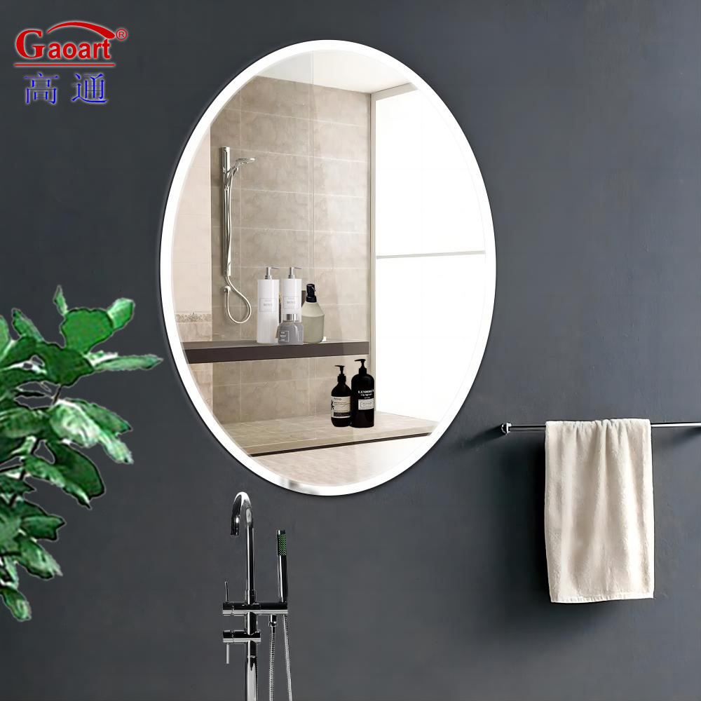 Hot Selling Wholesale Full Length Silver Shaving Metal Hotel Bathroom Home Decor Bevel Beveled Glass Sticker Mirror