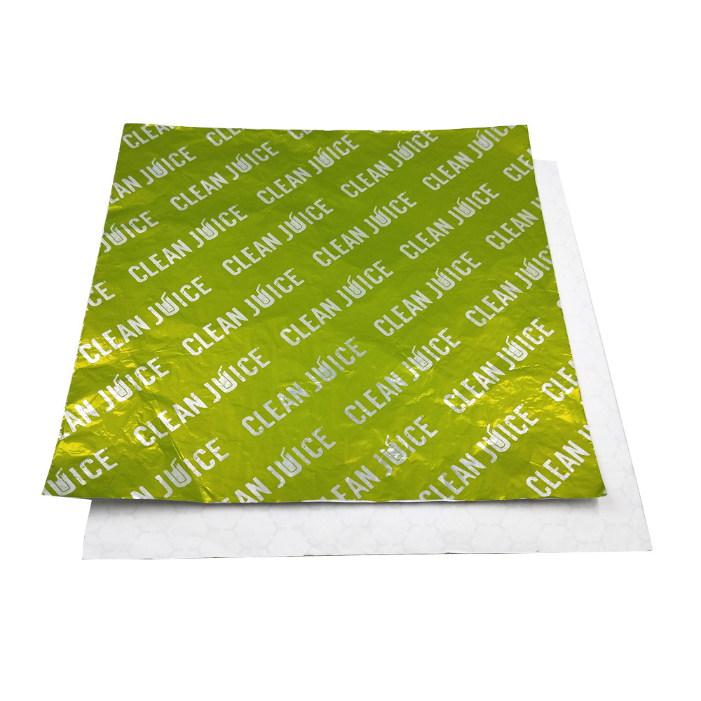 Printed Honeycomb Emboss Press Aluminum Foil Laminated/Backed/Insulated Paper for Burger/Sandwich Wrap