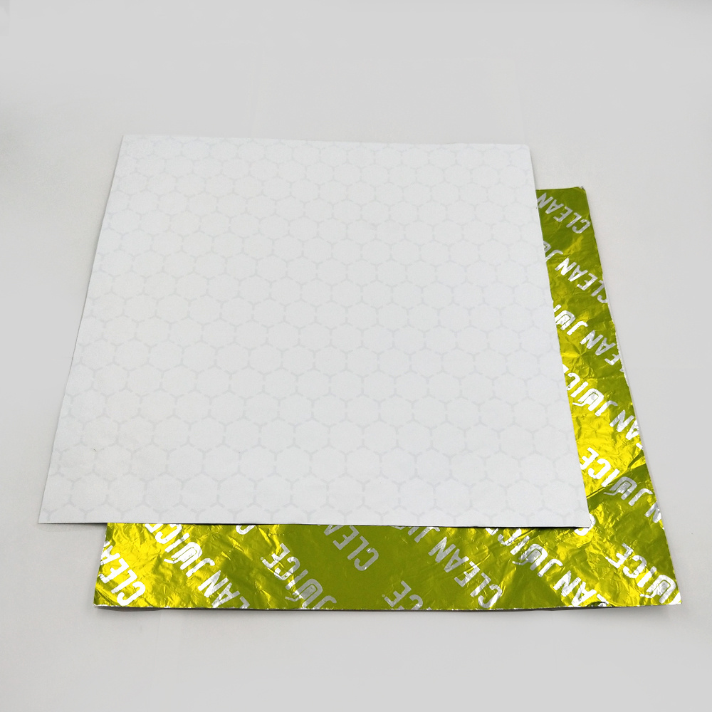 Printed Honeycomb Emboss Press Aluminum Foil Laminated/Backed/Insulated Paper for Burger/Sandwich Wrap